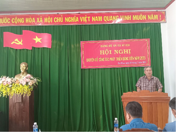Đảng bộ xã Ea H’Leo tổ chức Hội nghị chuyên đề về công tác phát triển đảng viên năm 2023